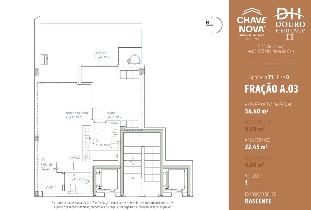 Apartamento T1 Novo c/ Lugar de Garagem em Santa Marinha (VL8)-14