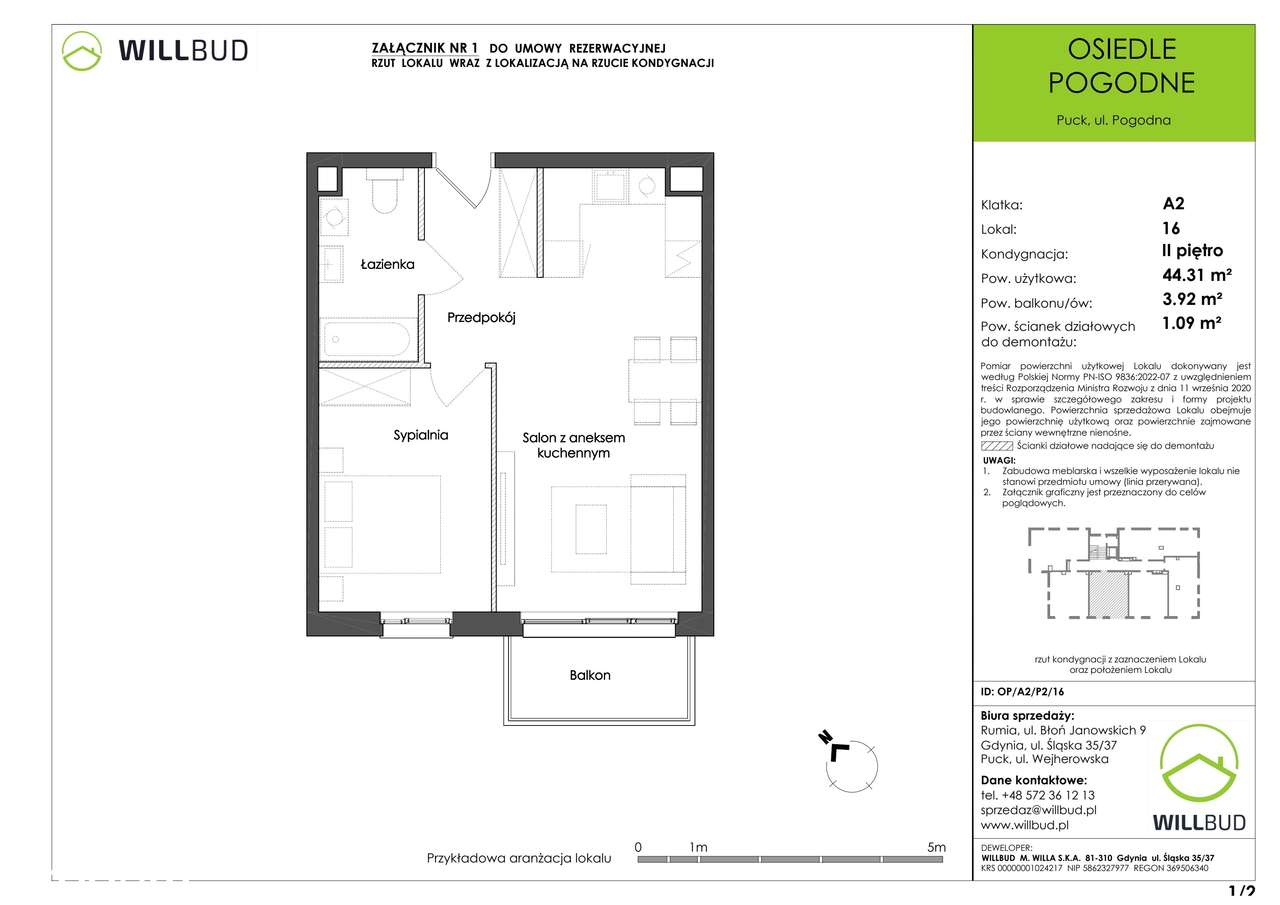 Osiedle Pogodne | mieszkanie 2-pok. | OP/A2/P2/16 - Pełny obrazek: 2/7