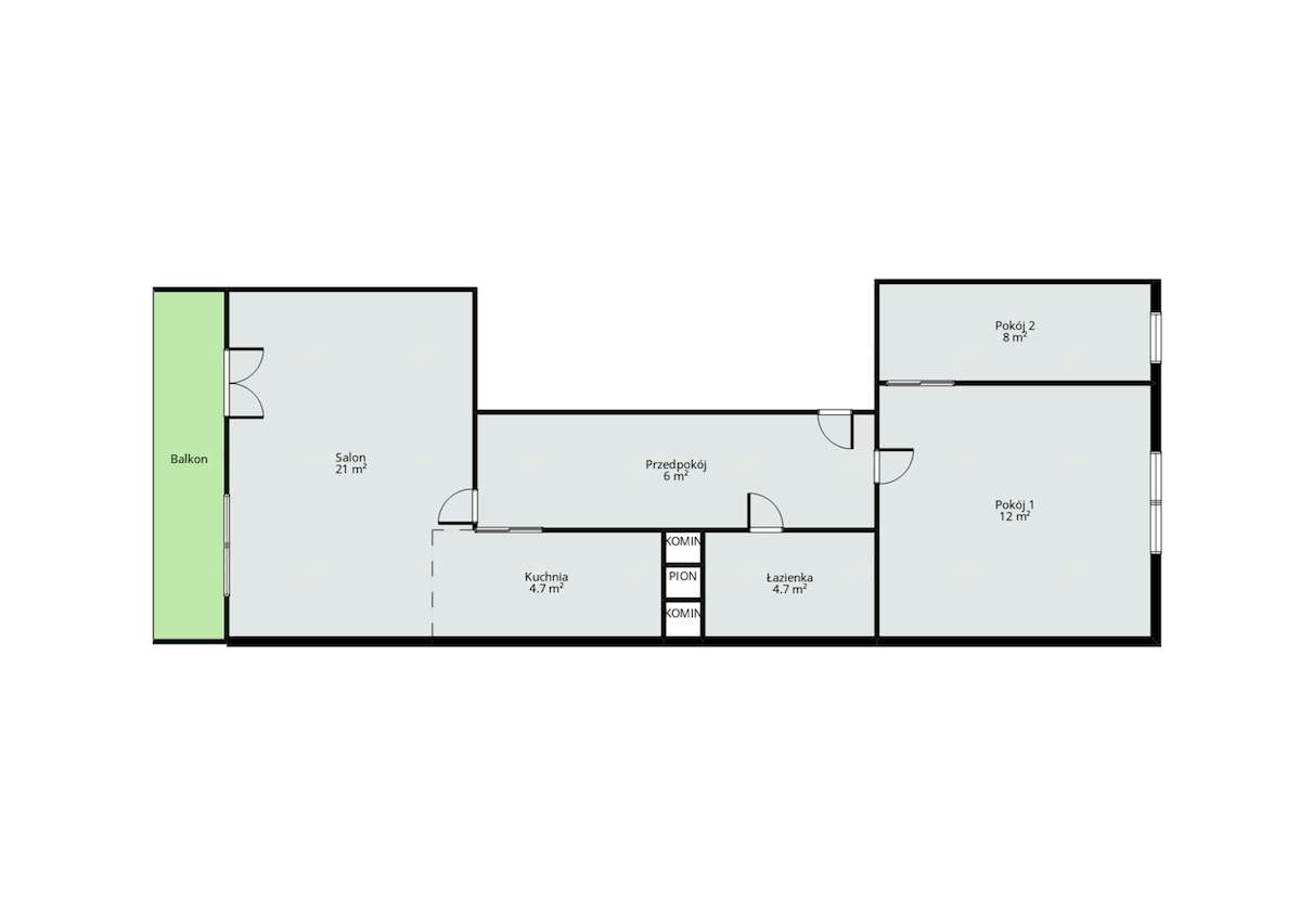 3 POKOJOWE MIESZKANIE|OTWARTA KUCHNIA|DUŻY BALKON|OS. WESTERPLATTE-12