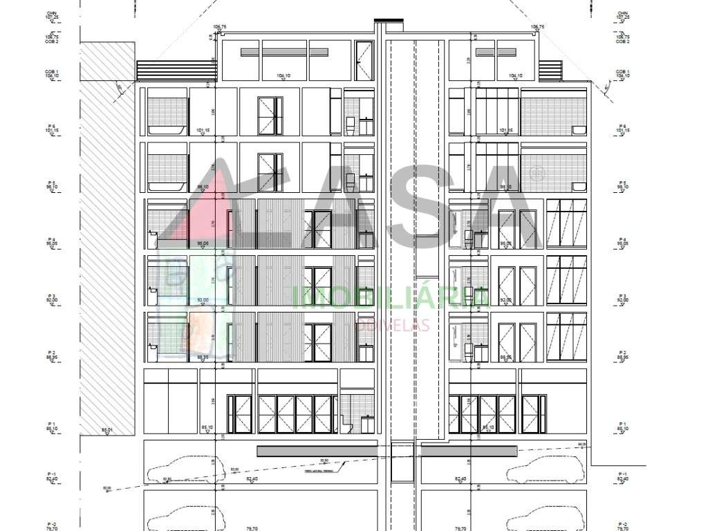 Terreno com Projeto para 15 Fogos + 16 Estacionamentos.-11