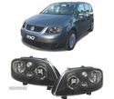 FARÓIS OPTICAS PARA VOLKSWAGEN VW TOURAN 03-06 PRETO - 1