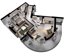 Apartamente cu 3 camere, Proiect nou, West Peak, zona Vivo Comision 0%