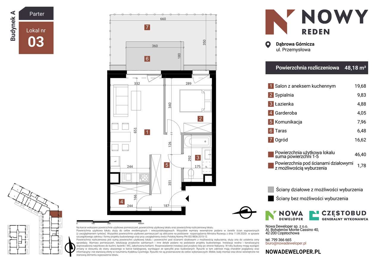 Nowy Reden | mieszkanie 2-pok. | A3 - Pełny obrazek: 2/7