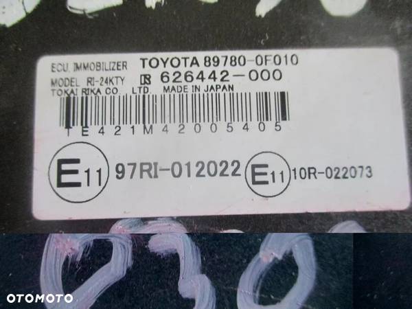 MODUŁ IMMOBILIZERA TOYOTA VERSO 897800F010 - 2