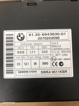 Calculator confort BMW 325i E90 Automatic 218CP N52B25A - 2