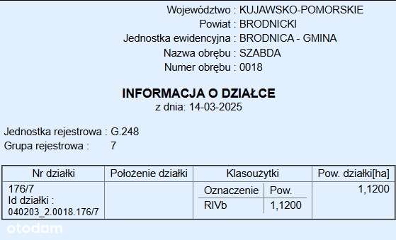 Szabda. Duża działka inwestycyjna - Pełny obrazek: 4/13