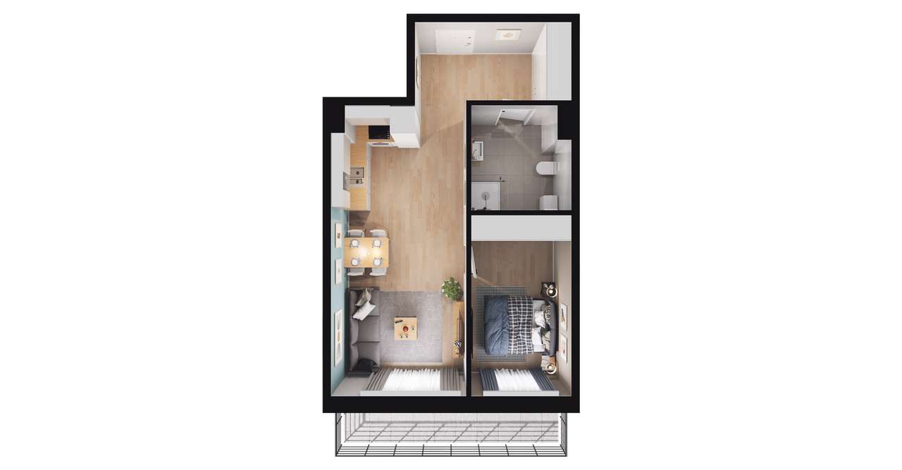 Ostoja Przylesie | mieszkanie 2-pok. | 1_2_09 - Pełny obrazek: 3/9