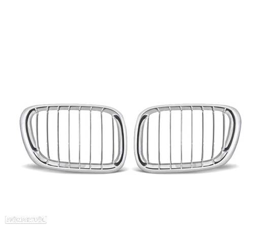 GRELHAS FRONTAIS PARA BMW X5 99-03 CROMADAS - 2