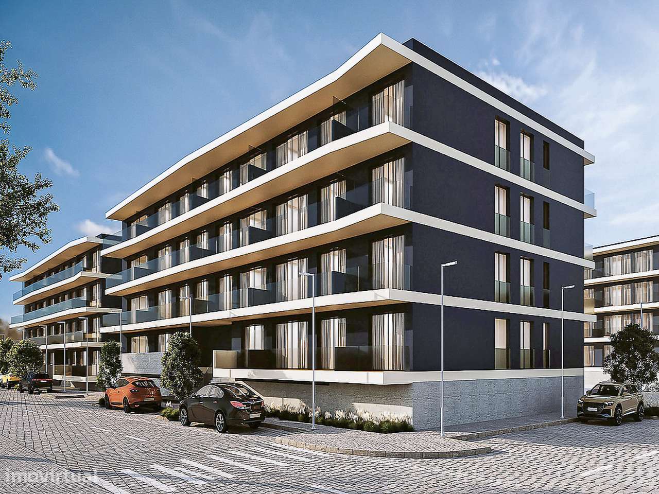 Apartamento T3 novo com lugar duplo de garagem na Madalena.-10