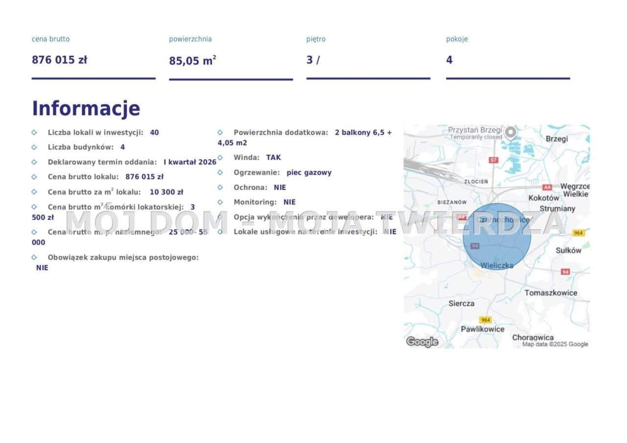 4-pokojowe mieszkanie z dwoma balkonami — Wieliczka-4