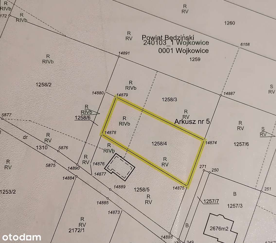 Działka pod dom 1049 m2 Wojkowice - Pełny obrazek: 4/14