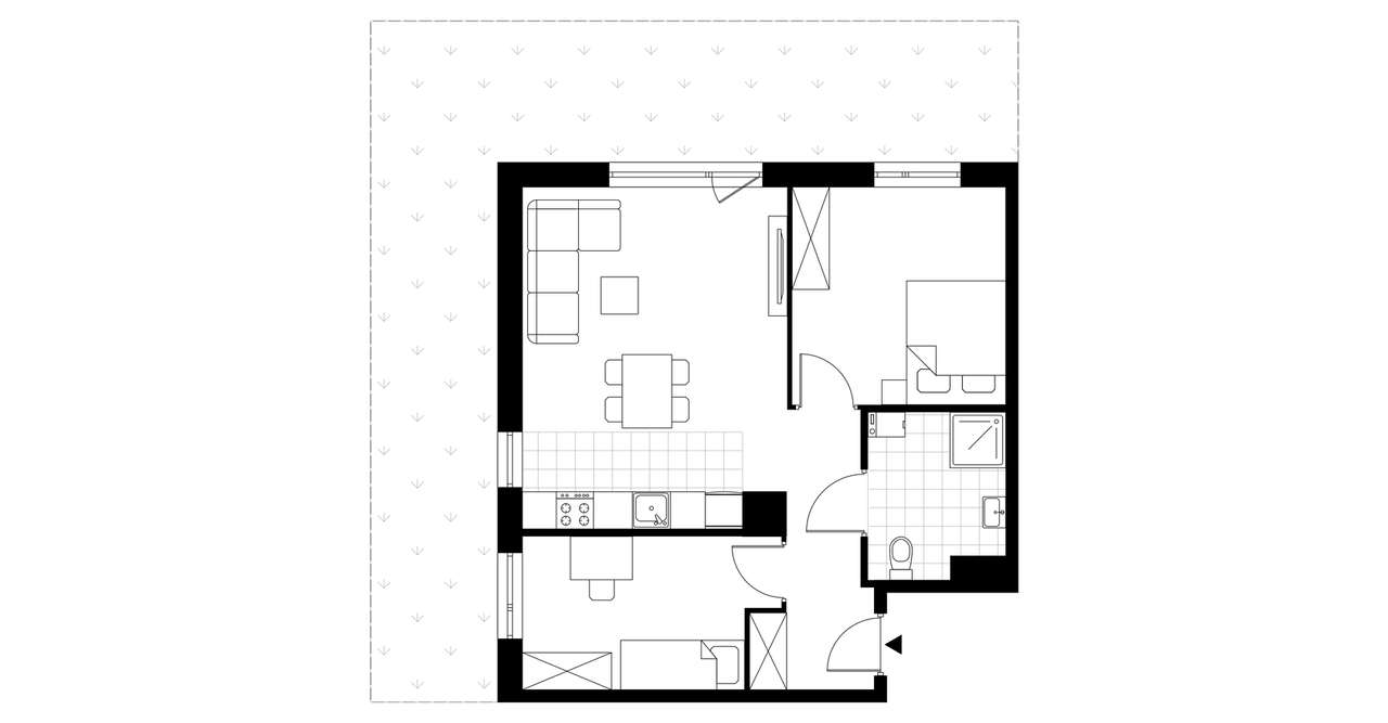 3-pokojowe mieszkanie 57m2 + ogródek Bez Prowizji - Pełny obrazek: 3/8