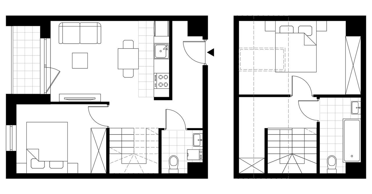 3-pokojowe mieszkanie 54m2 + loggia - Pełny obrazek: 3/6