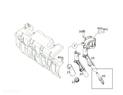 MERCEDES W176 W246 W242 C205 S205 Swieca zaplonowa - 5