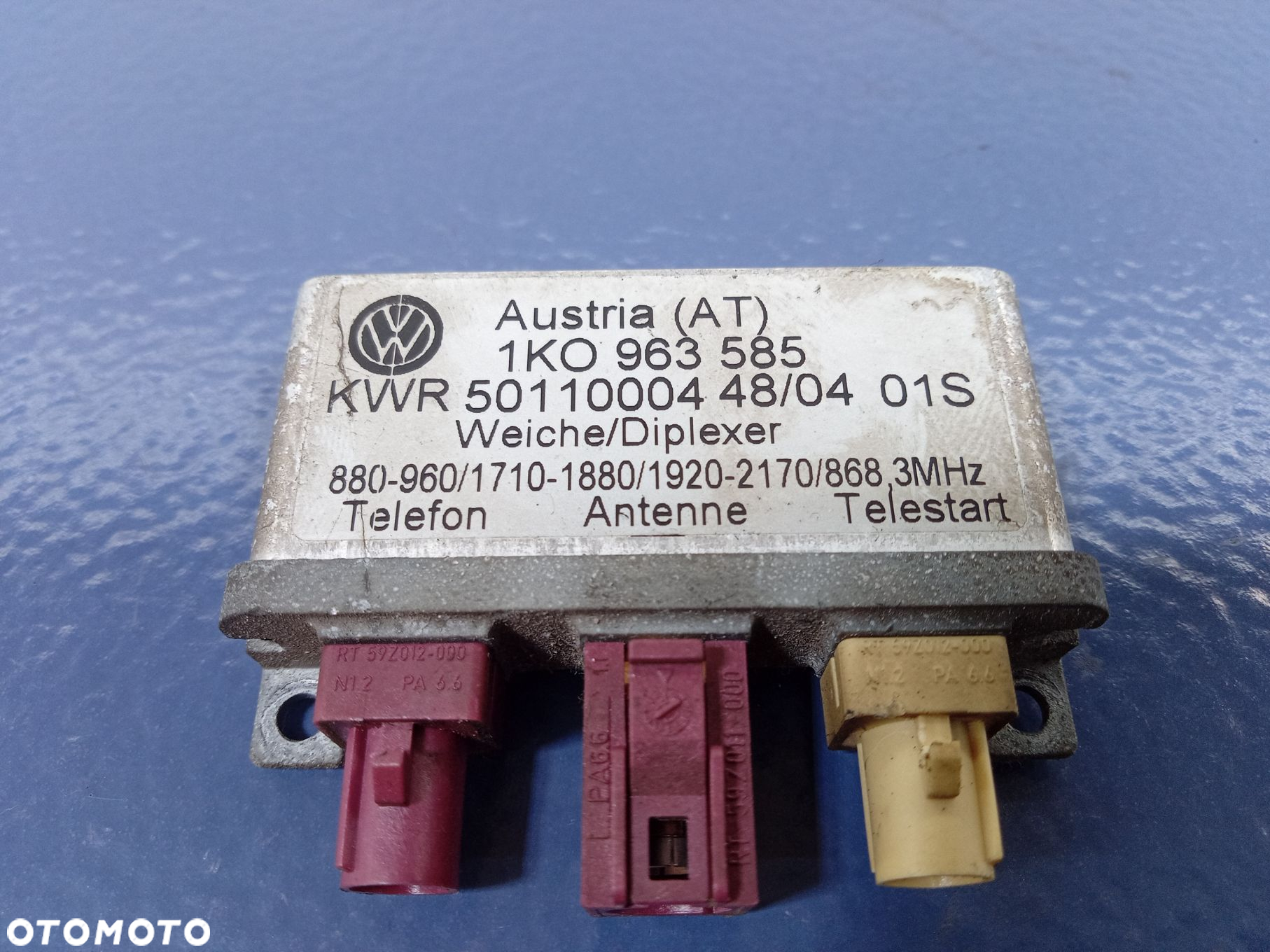 VW TOURAN I ANTENA WEBASTO 1K0963585 - 3