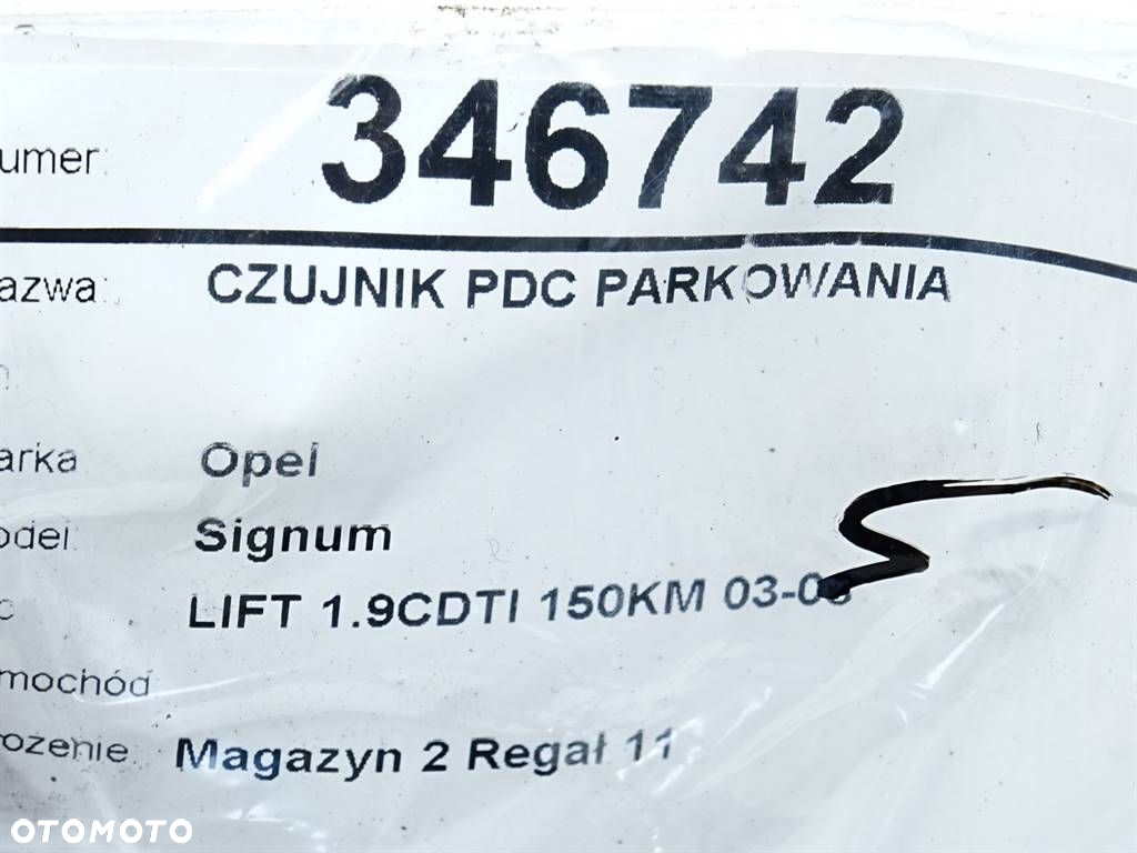 CZUJNIK PDC PARKOWANIA OPEL SIGNUM liftback (Z03) 2003 - 2008 1.9 CDTI (F48) 110 kW [150 KM] olej - 6