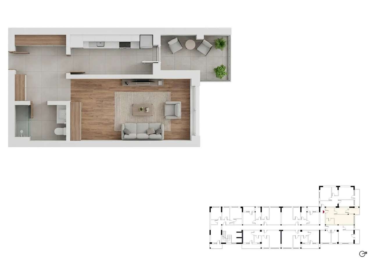 Garsoniera premium 44 mp zona Grand Arena bloc2026 Finisaje la alegere-11