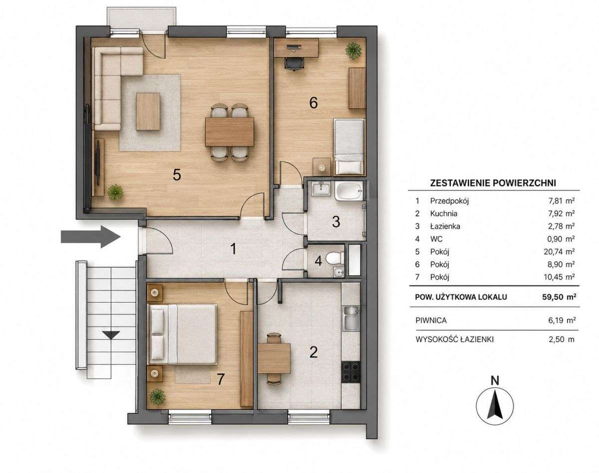 3-pokojowe mieszkanie z dużym potencjałem | balkon-15