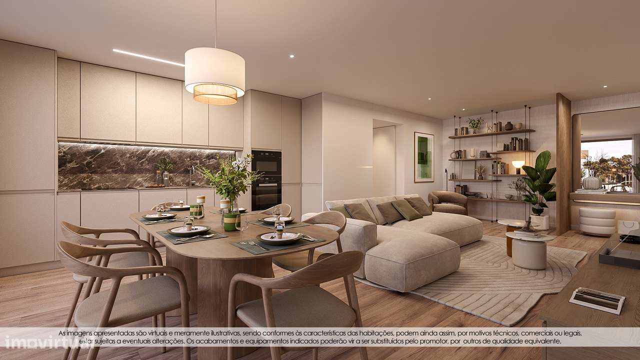 T2 Novo com 2 frentes, varanda (7.56m2), lugar de garagem e arrumo - Grande imagem: 2/24