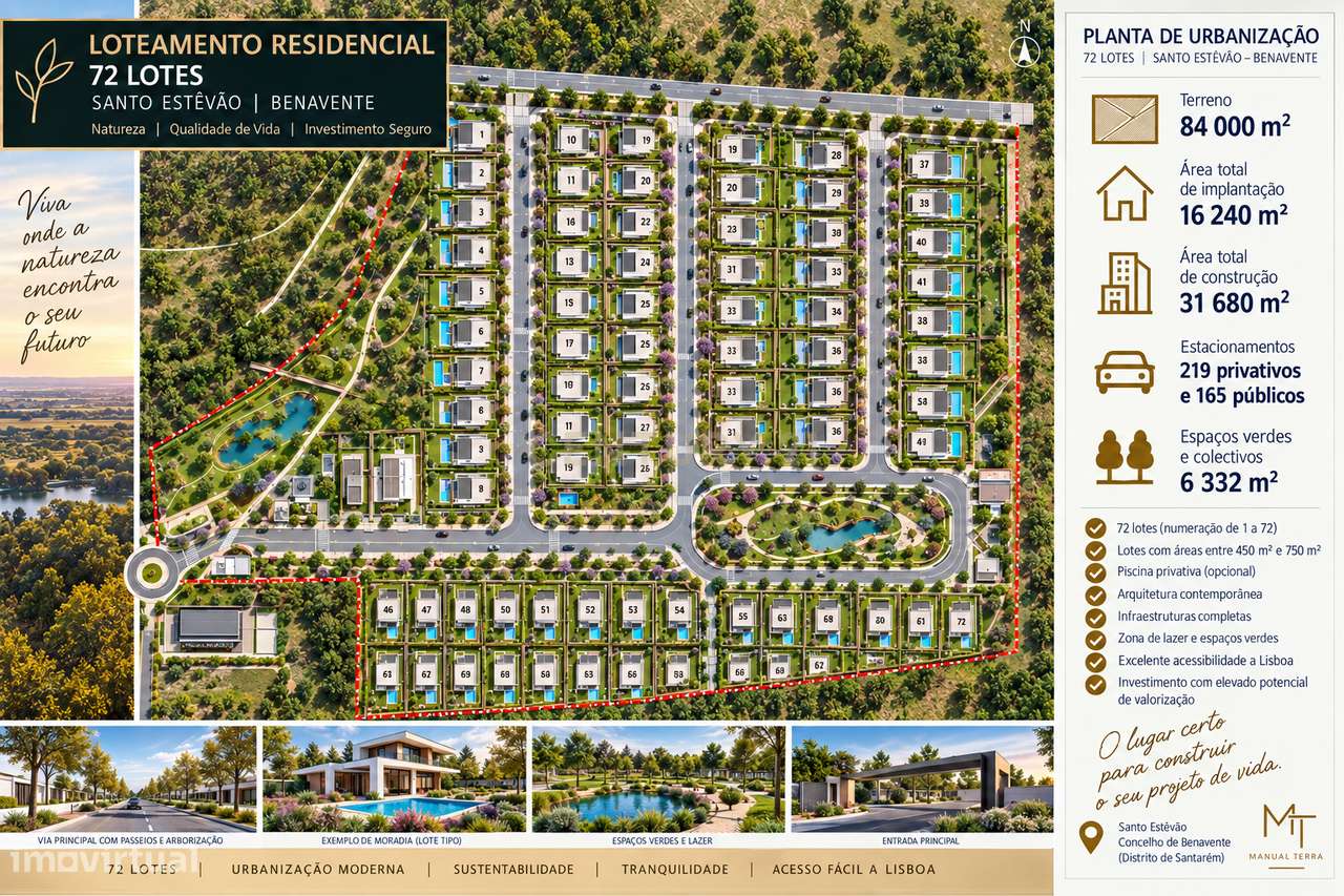 URBANIZAÇAO COM PIP FAVORAVEL | 72 MORADIAS ISOLADAS| 31.680 m² DE CON-0
