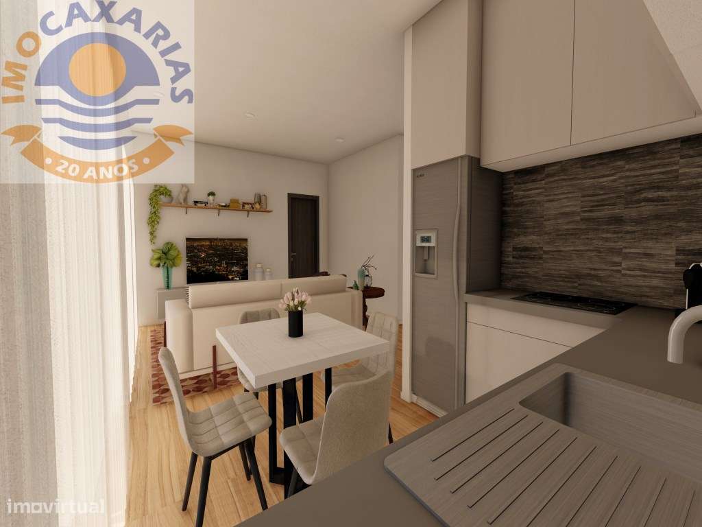 Apartamento T2 NOVO com Terraço e Garagem em Caxarias-6