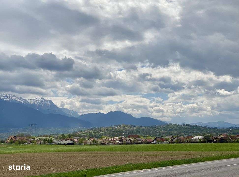 Teren plat P +4 Bran, panoramic munti, DN73, toate utilitatile-0