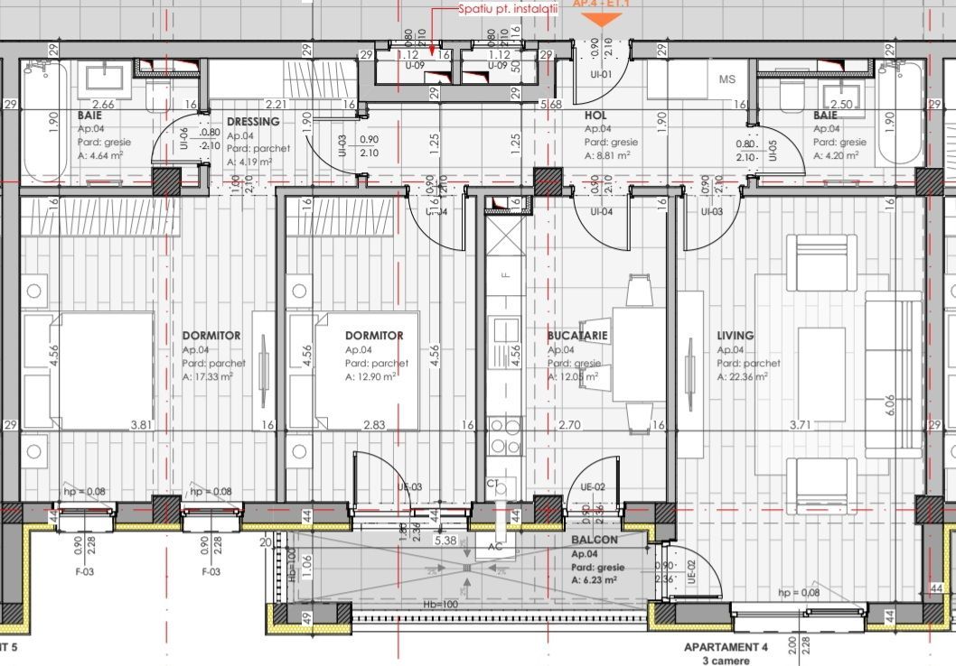 Apartament 3 camere decomandat Valea Lupului