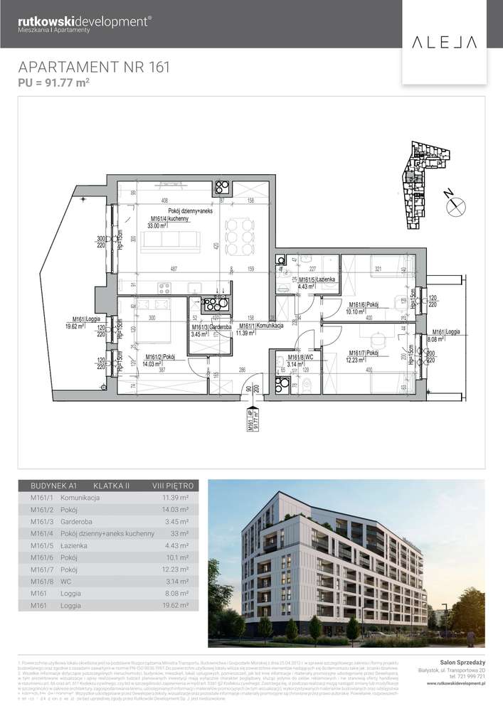 4-pokojowe mieszkanie 91m2 + 2 loggie - Pełny obrazek: 2/8