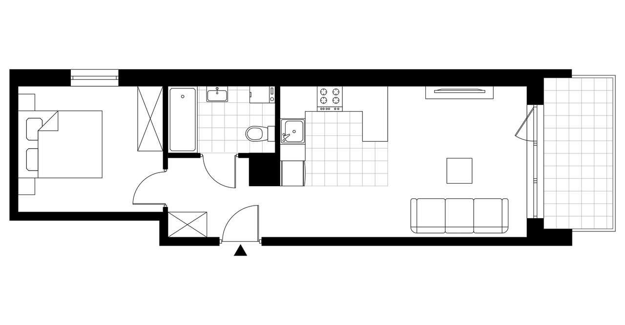 2-pokojowe mieszkanie 41m2 + balkon Bez Prowizji - Pełny obrazek: 4/9