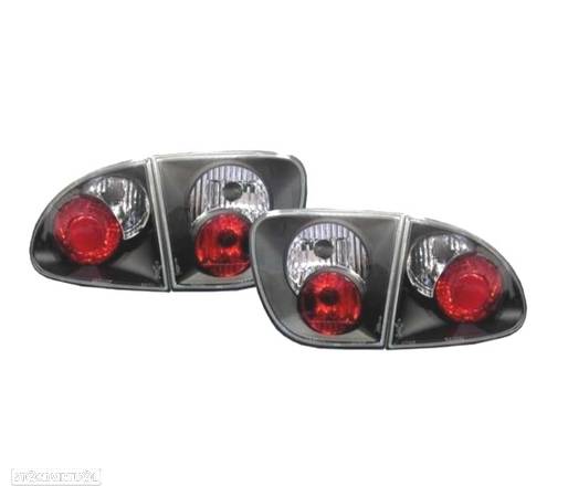 FAROLINS TRASEIROS LED PARA SEAT LEON 1M 99-05 LOOK LEXUS CROMADO - 1