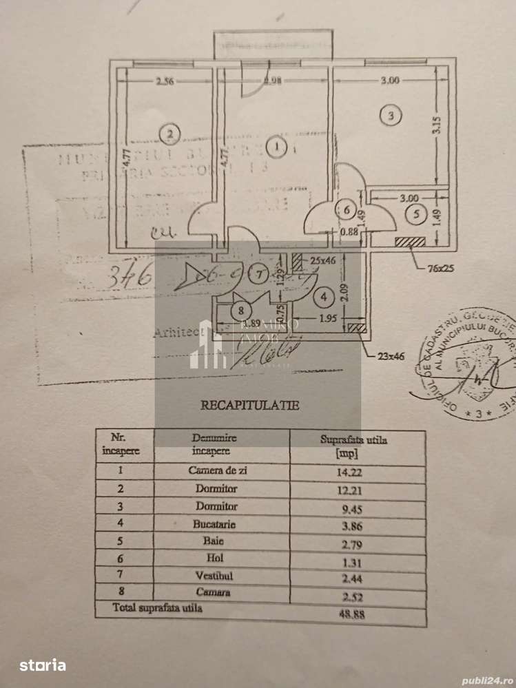 Apartament 3 camera - 50 mp - la lung Parcul IOR si metrou - Parter x