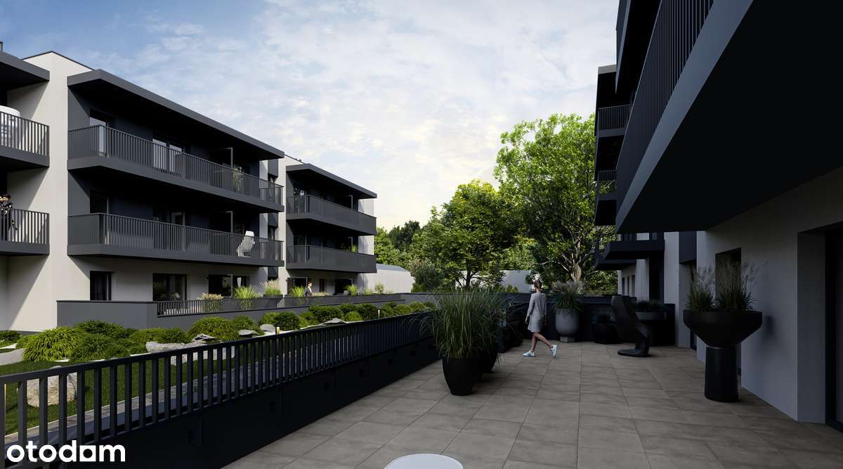 Nowoczesne 2 pokojowe mieszkanie z dwoma dużymi tarasami - 44,95 m2-4