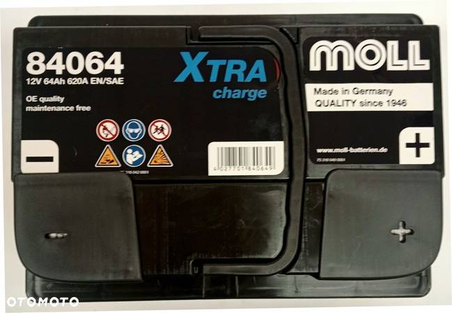 Akumulator Moll X-tra Charge 64Ah 620A 84064 MOŻLIWY DOWÓZ MONTAŻ - 2