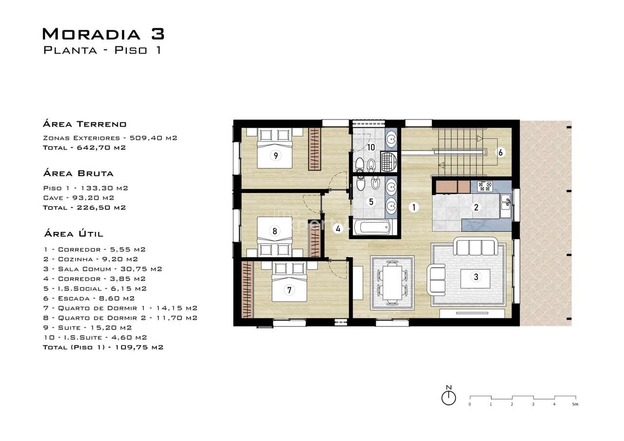 Nova Moradia T3 com piscina  no Caniço, Ilha da Madeira - Grande imagem: 5/6
