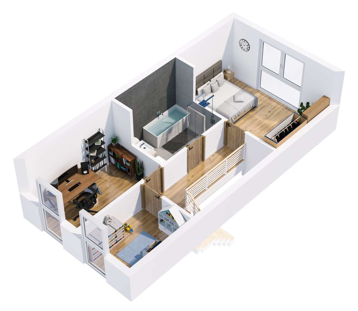 Domek z ogrodem oraz miejscem parkingowym - Pełny obrazek: 5/6