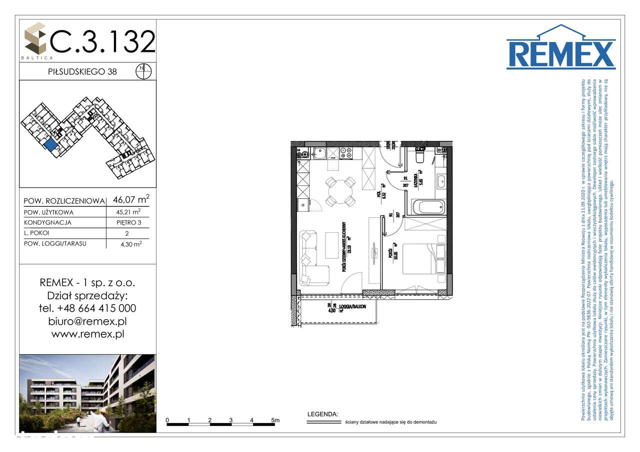 BA͏LT͏IC͏͏A | mieszkanie 2-pok. | C.3.132 - Pełny obrazek: 2/7