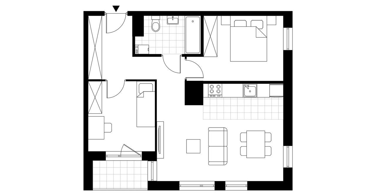 3-pokojowe mieszkanie 55m2 + loggia Bez Prowizji - Pełny obrazek: 3/8