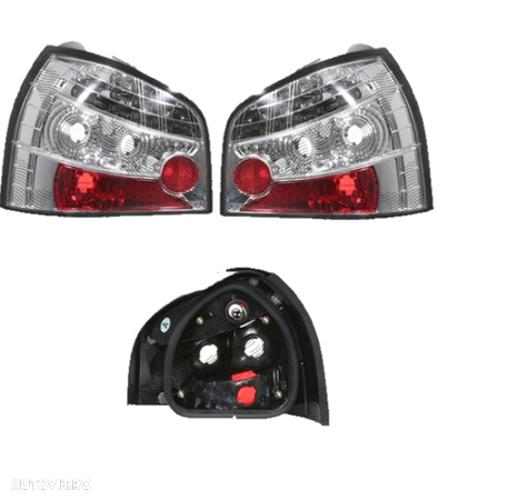 Set stopuri tuning AUDI A3 (8L), 01.1996-04.2003, stanga+dreapta, LED; transparent, argintiu; - 1