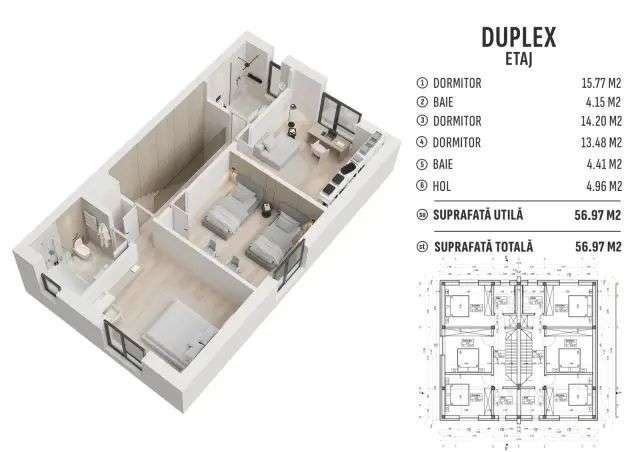 VILA TIP DUPLEX_COMPLEX SITUAT IN ZONA COMERCIALA_COMISION 0! - Imagine principală: 3/20
