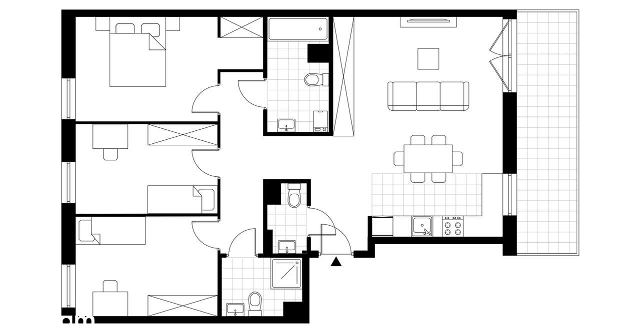 4-pokojowe mieszkanie 86m2 + balkon - Pełny obrazek: 4/9