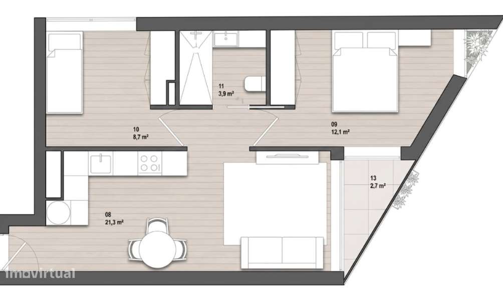 Apartamento T2 Luxo em Matosinhos Sul | A 1 Minuto da Praia!-11
