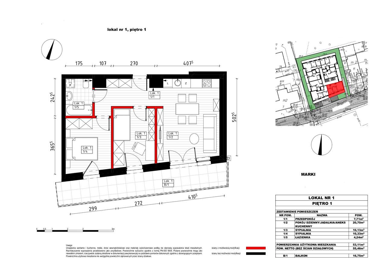 Mieszkanie 61,32m2, 3 pokoje, balkon, garaż !!!-8