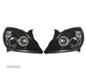 FARÓIS FRONTAIS ANGEL EYES PARA OPEL VECTRA C 05-08 E OPEL SIGNUM 05-08 FUNDO PRETO - 1