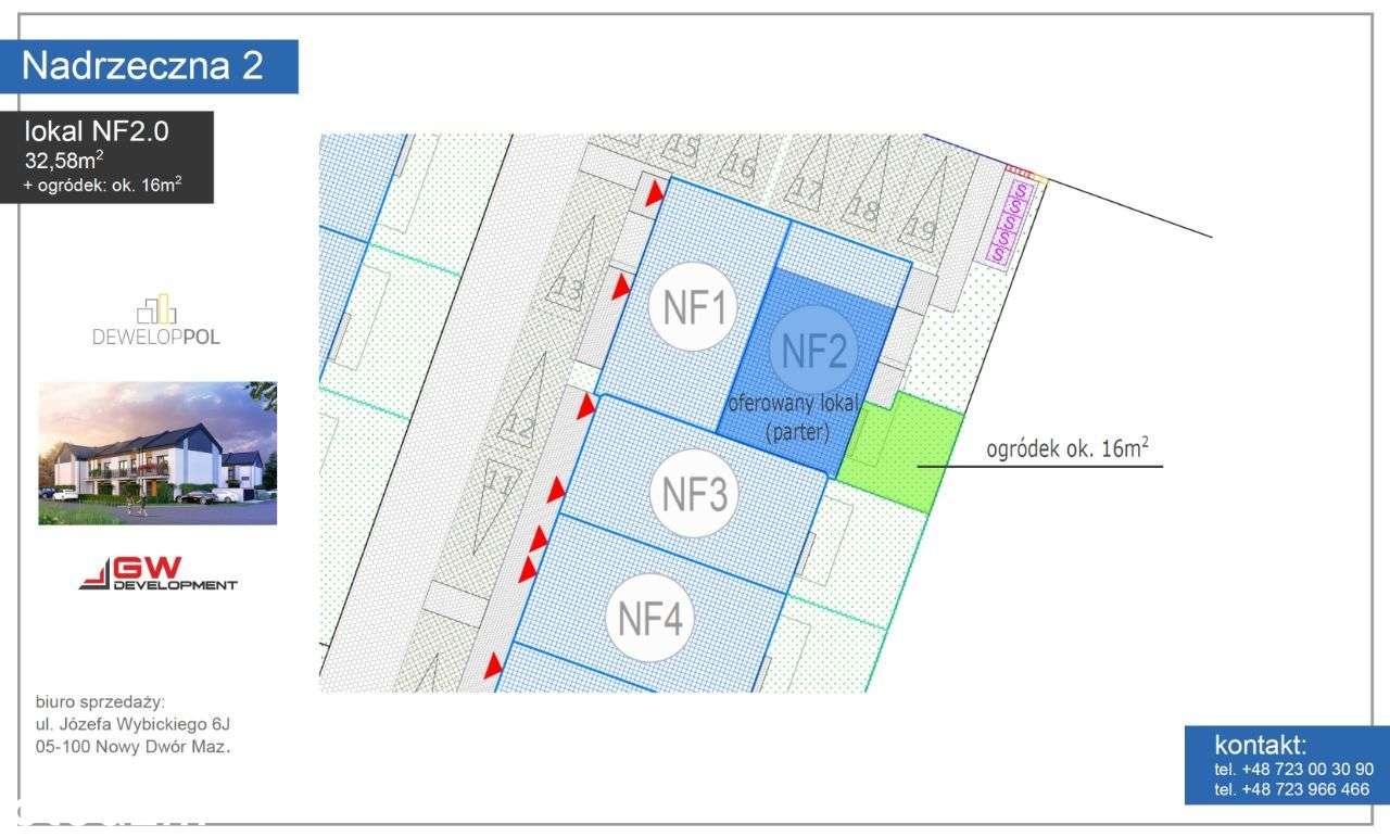 Nadrzeczna - 2 pok. z ogródkiem, w pobliżu centrum - Pełny obrazek: 4/8