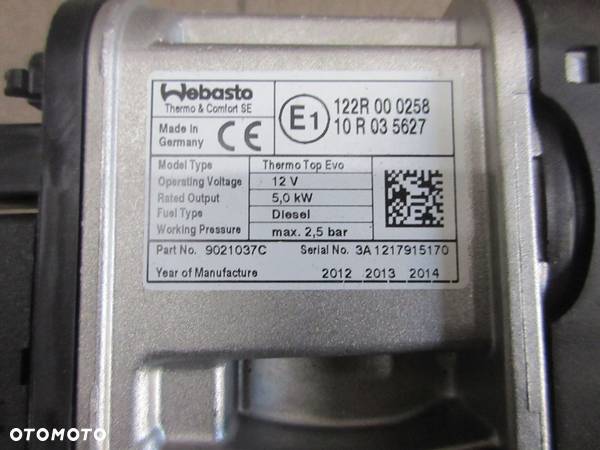 WEBASTO THERMO TOP EVO 5 BASIC DIESEL 12 V - 11