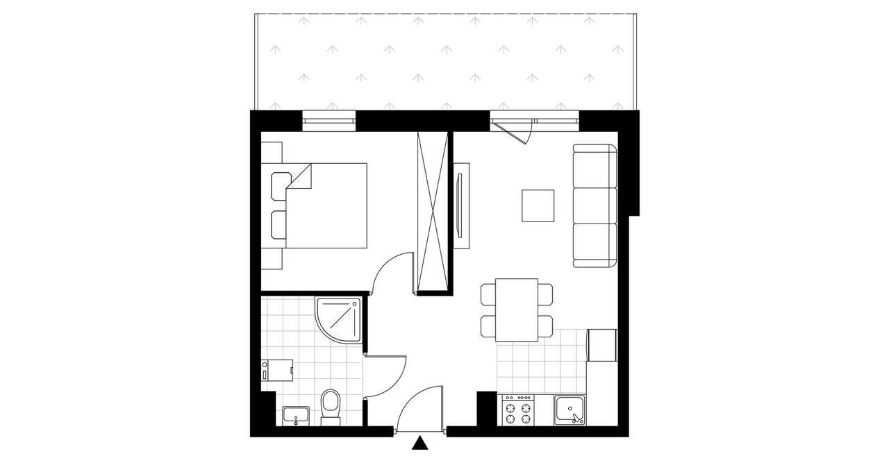 2-pokojowe mieszkanie 36m2 Bez Prowizji - Pełny obrazek: 3/8