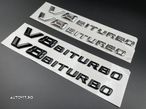 Set embleme Mercedes V8 Biturbo aripa Negru / Crom - 3