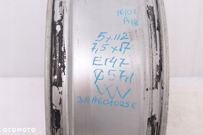 FELGA ALUMINIOWA 3AA601025E VW 5X112 17 ET47 - 5