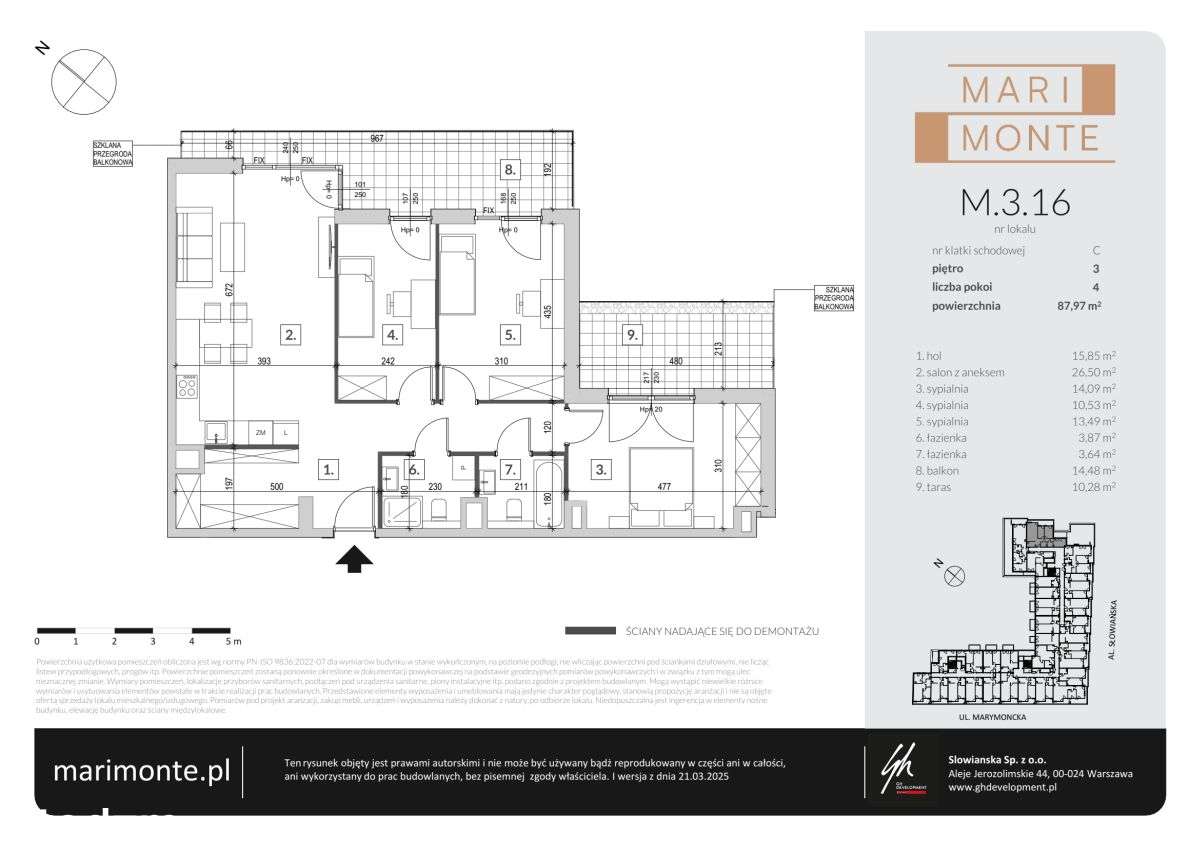 4-pokojowe mieszkanie 87m2 + taras Bez Prowizji - Pełny obrazek: 2/9