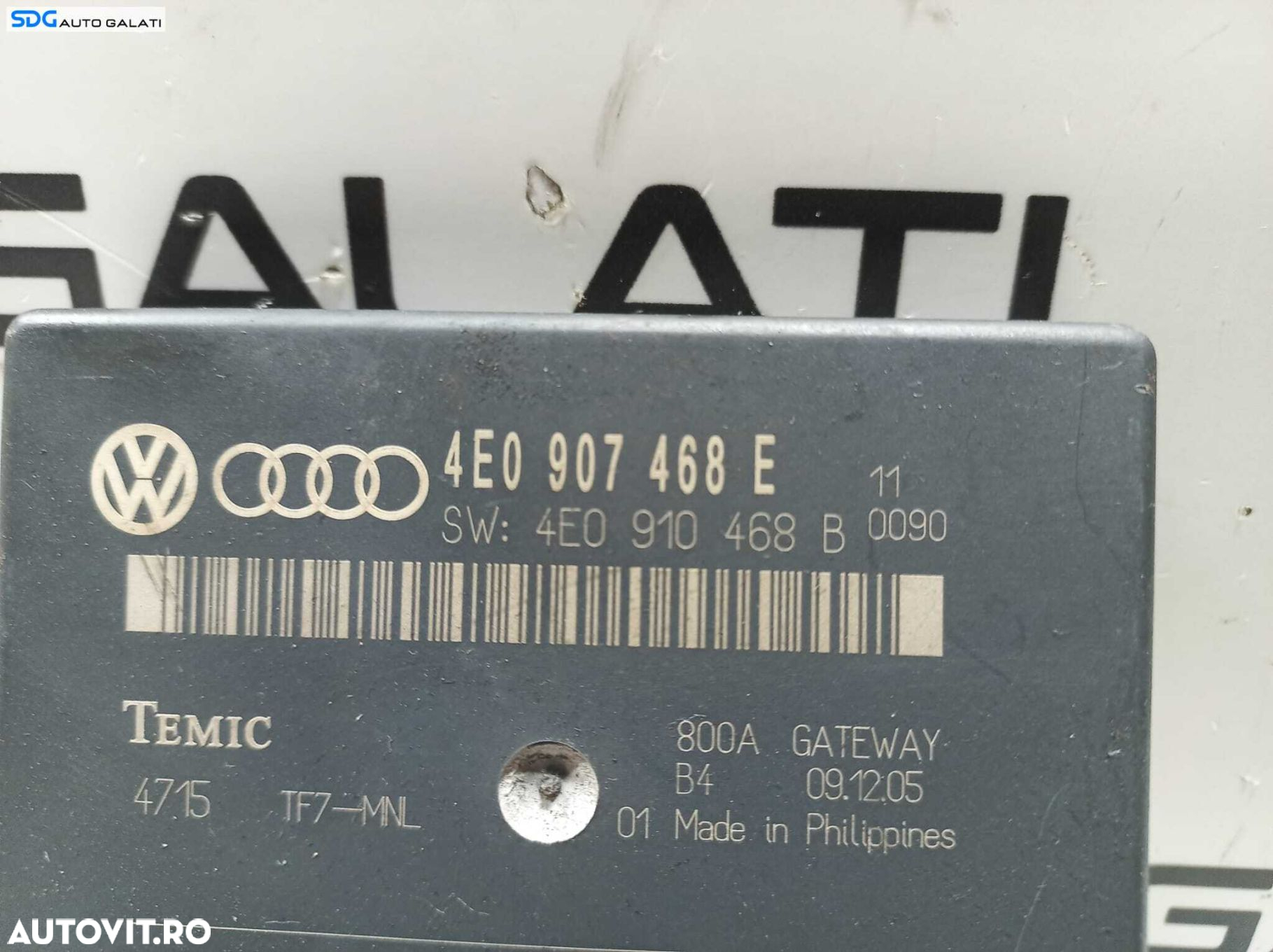 Calculator Modul CAN Gateway Audi A8 D3 2003 - 2010 Cod 4E0907468E [X3661] - 2